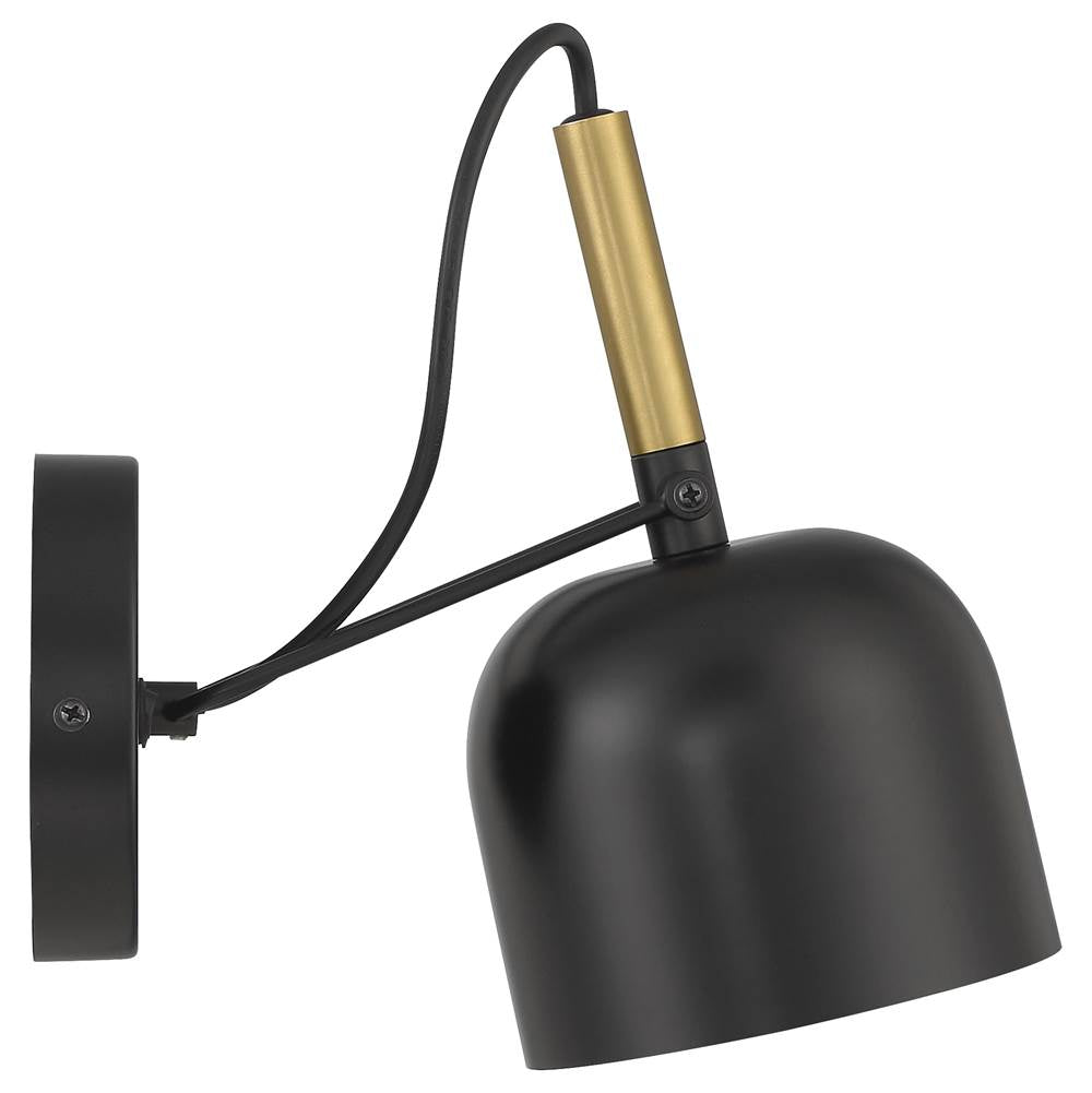 Access Lighting 72018LEDD-BWA Black,Antique Brushed Brass Ponti Led Reading Light Image 6