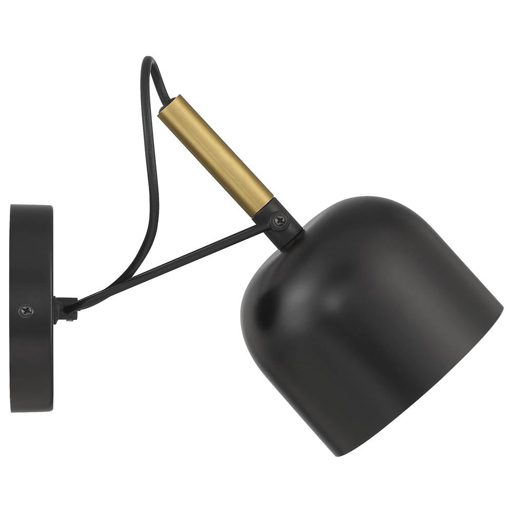 Access Lighting 72018LEDD-BWA Black,Antique Brushed Brass Ponti Led Reading Light Image 5