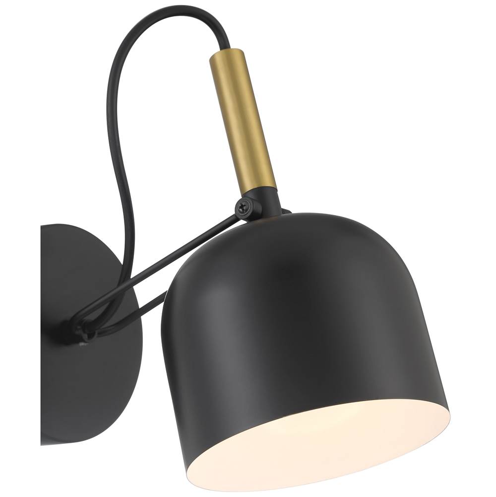Access Lighting 72018LEDD-BWA Black,Antique Brushed Brass Ponti Led Reading Light Image 4