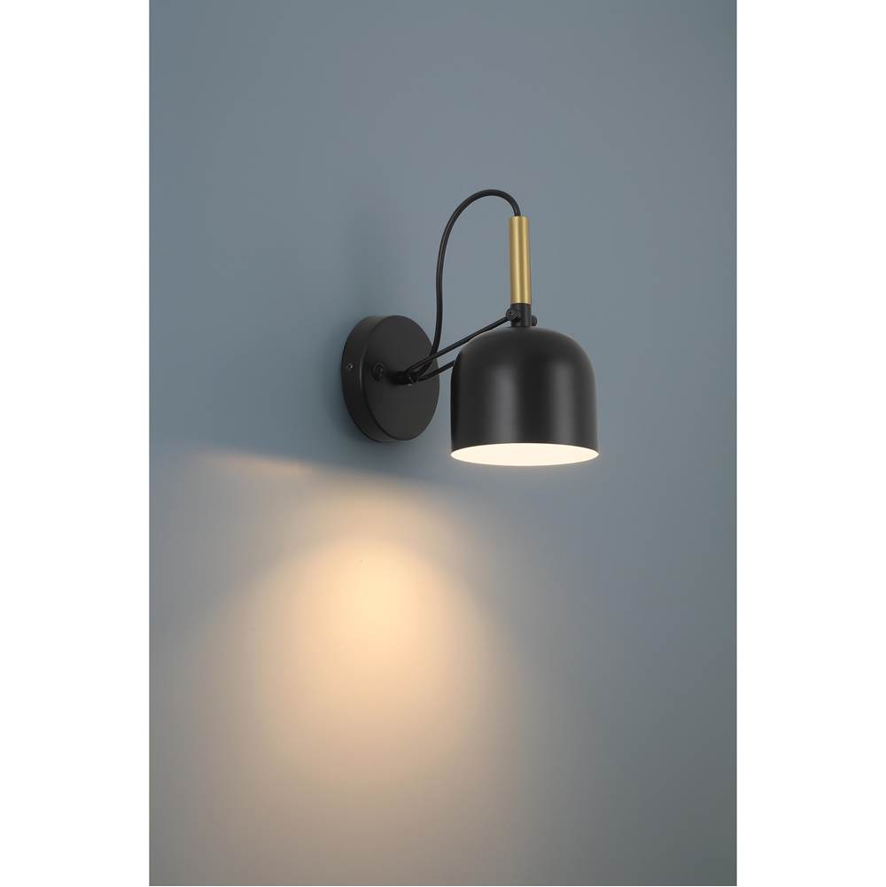 Access Lighting 72018LEDD-BWA Black,Antique Brushed Brass Ponti Led Reading Light Image 3