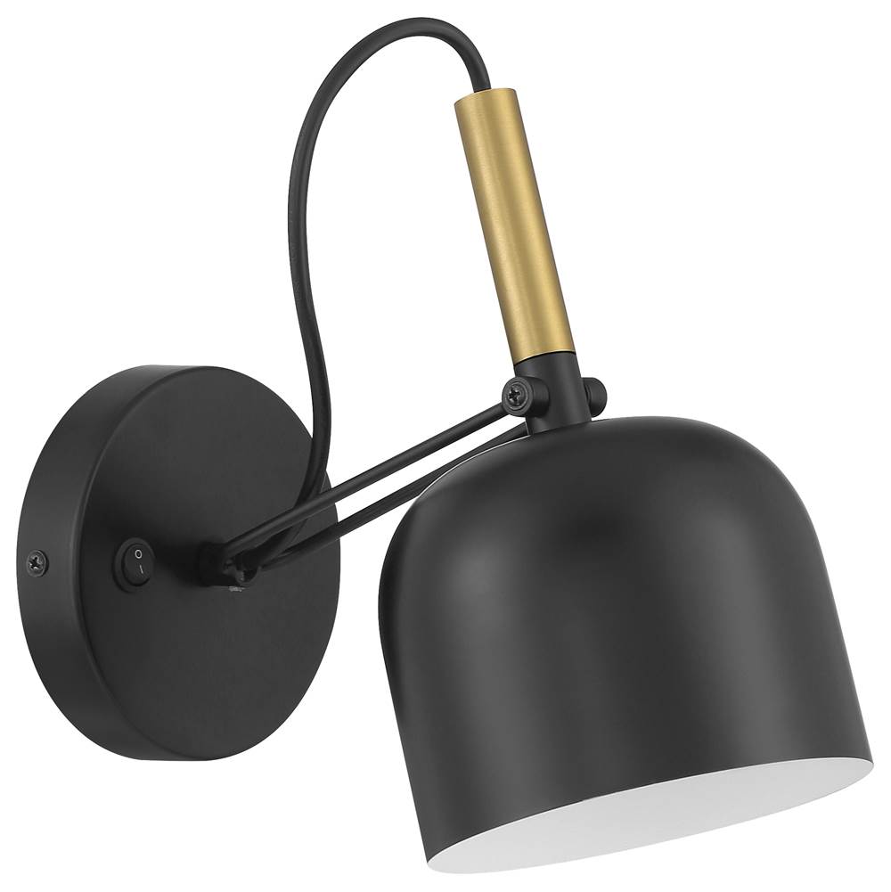 Access Lighting 72018LEDD-BWA Black,Antique Brushed Brass Ponti Led Reading Light Image 2