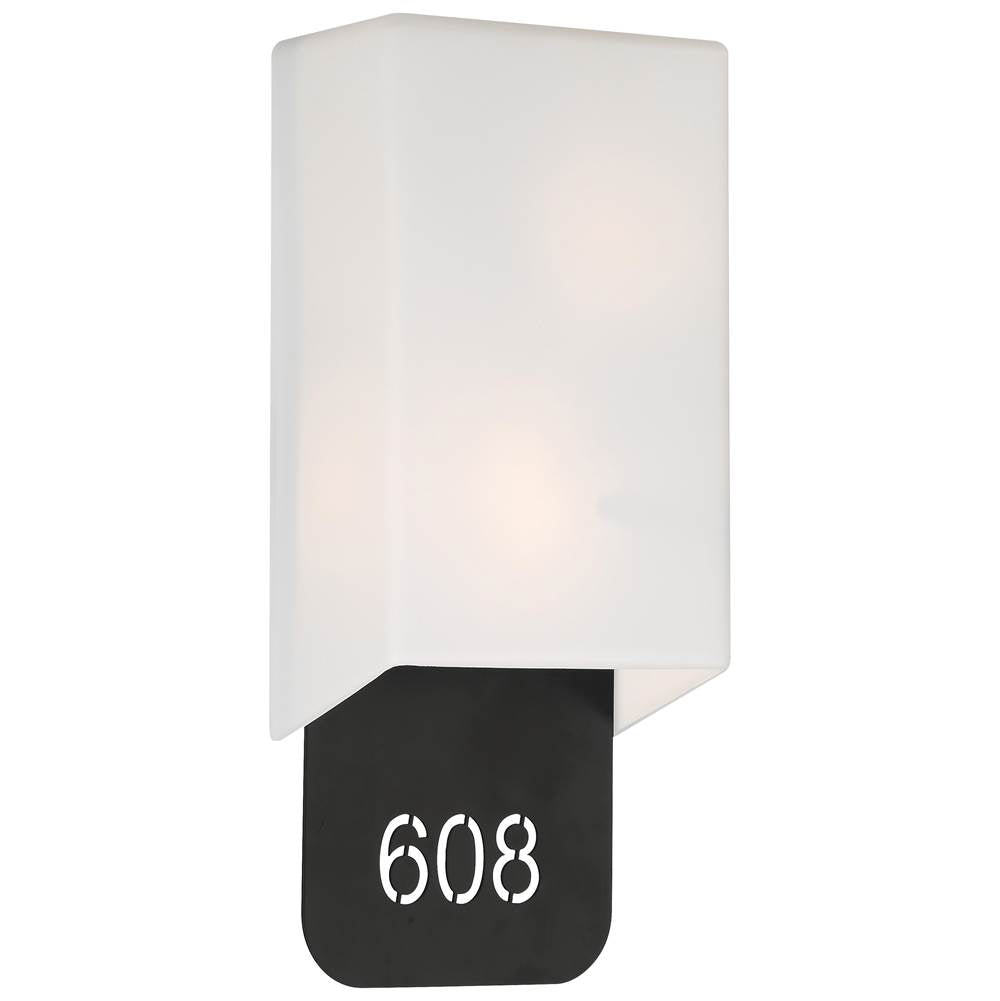 Access Lighting SB-20008-BL/OPL Black 2 Light Indoor Led Address Light With Braille Image 1