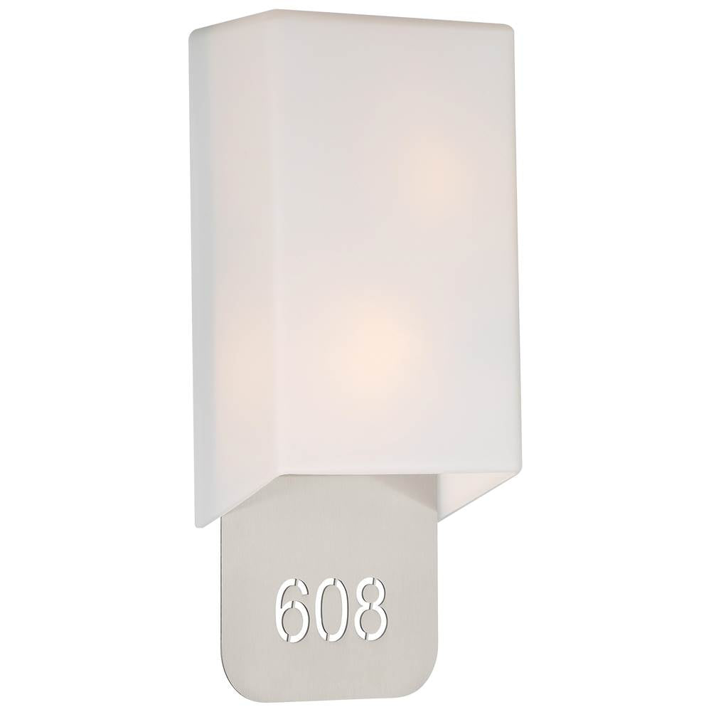 Access Lighting SB-20008-BS/OPL Brushed Steel 2 Light Indoor Led Address Light With Braille Image 1