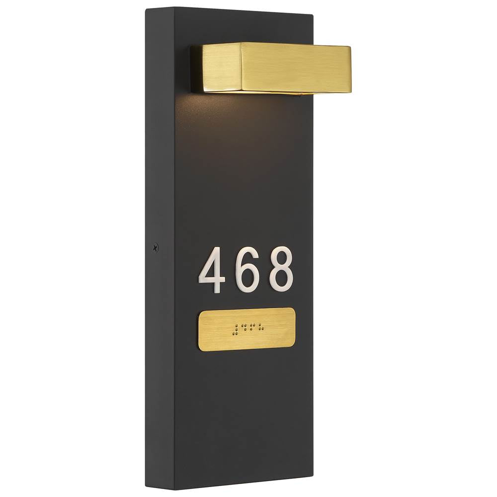 Access Lighting SB-20013LEDD-MBL/ACR Matte Black Indoor Led Address Light With Braille Image 1