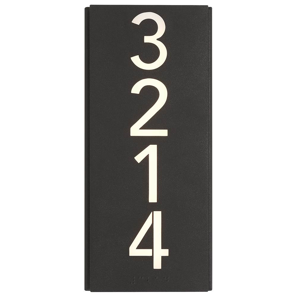 Access Lighting SB-20014LED-BL/ACR Black Indoor Led Address Light With Braille Image 6