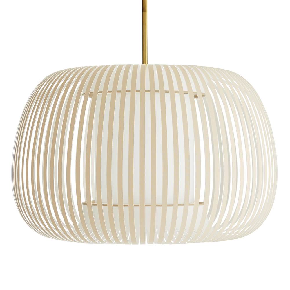 Arteriors Home 41005  1 Light/beige Cotton/antique Brass Image 1