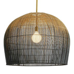 Arteriors Home  1 Light/natural And Black Ombre Buri Midrib/antique Brass