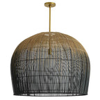 Arteriors Home 45061  1 Light/natural And Black Ombre Buri Midrib/antique Brass Image 4