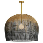 Arteriors Home 45061  1 Light/natural And Black Ombre Buri Midrib/antique Brass Image 3