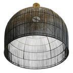 Arteriors Home 45061  1 Light/natural And Black Ombre Buri Midrib/antique Brass Image 2