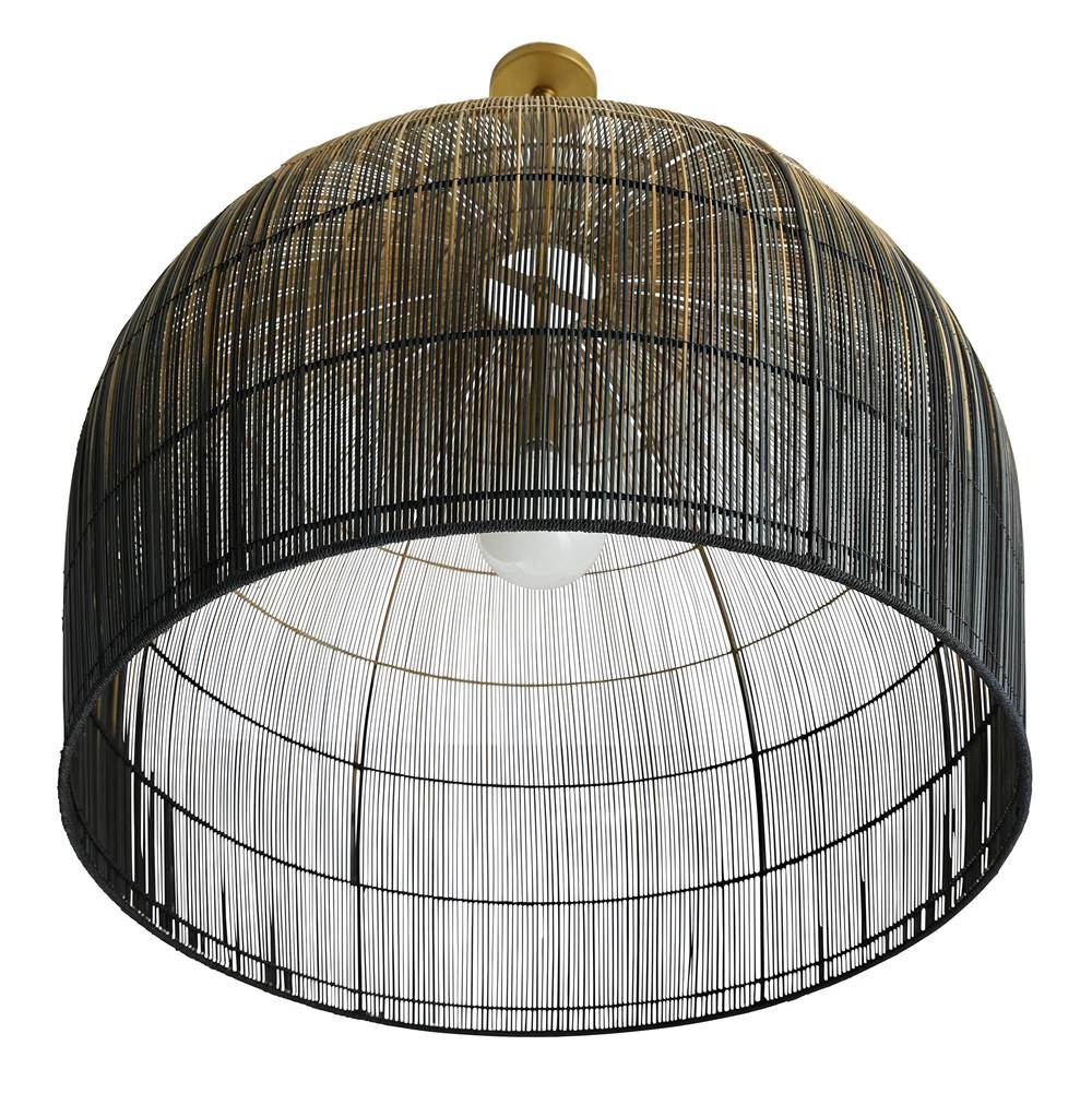 Arteriors Home 45061  1 Light/natural And Black Ombre Buri Midrib/antique Brass Image 2