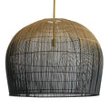 Arteriors Home 45061  1 Light/natural And Black Ombre Buri Midrib/antique Brass Image 1