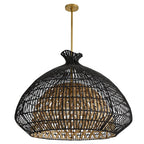 Arteriors Home 45065  1 Light/black And Natural Rattan/antique Brass Image 4