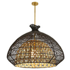 Arteriors Home 45065  1 Light/black And Natural Rattan/antique Brass Image 3