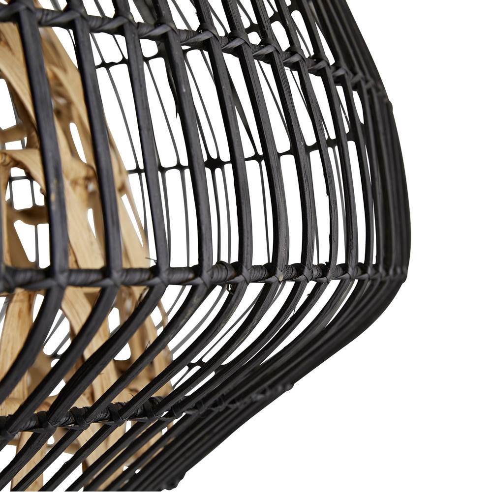 Arteriors Home 45065  1 Light/black And Natural Rattan/antique Brass Image 2
