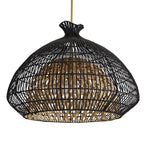 Arteriors Home 45065  1 Light/black And Natural Rattan/antique Brass Image 1
