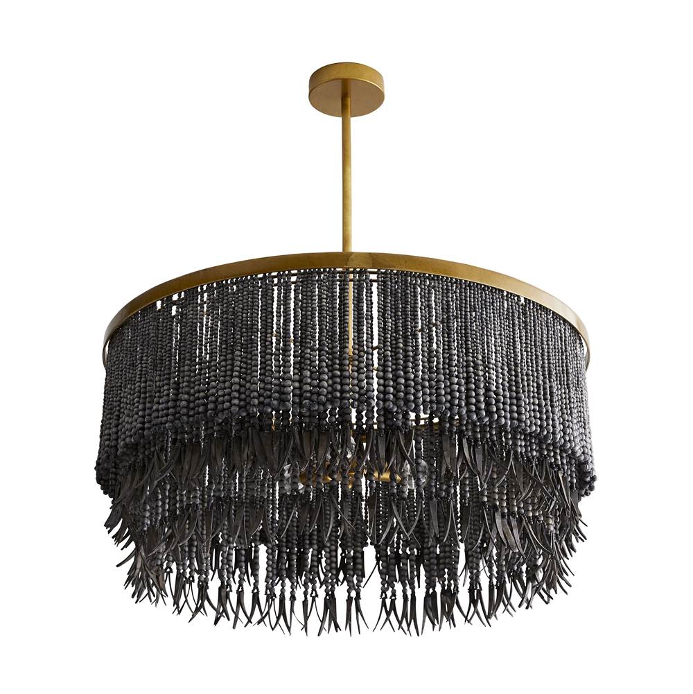 Arteriors Home 45083  3 Light/dark Gray Wash Wood/antique Brass Image 2