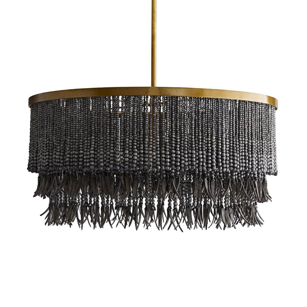 Arteriors Home 45083  3 Light/dark Gray Wash Wood/antique Brass Image 1