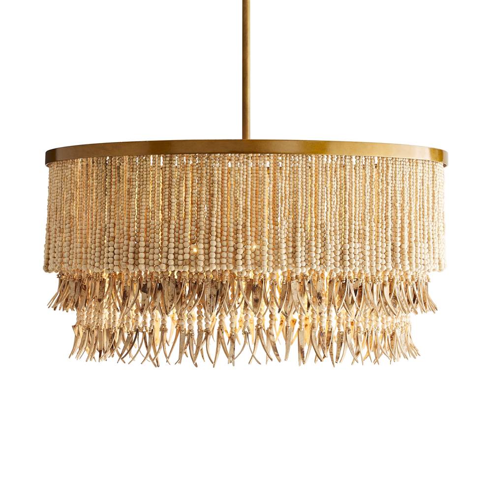 Arteriors Home  3 Light/natural Wood/antique Brass