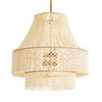 Arteriors Home  8 Light/white Wood/antque Brass