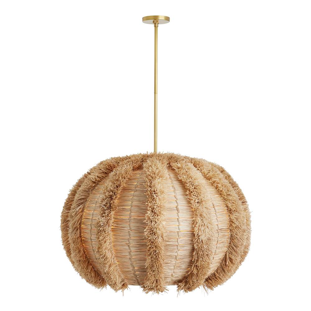 Arteriors Home  1 Light/natural Raffia/antique Brass