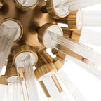 Arteriors Home  4 Light/antique Brass/clear Fluted Glass