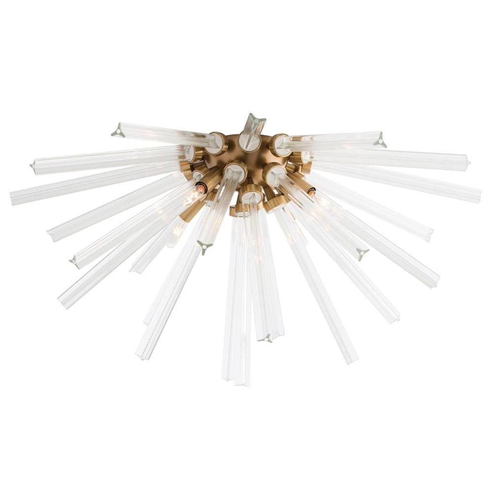 Arteriors Home 49010  4 Light/antique Brass/clear Fluted Glass Image 1