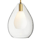 Arteriors Home Nala 1 Light/antique Brass/opal Glass/clear Glass
