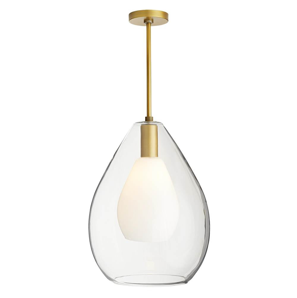 Arteriors Home 49098 Clear 1 Light/antique Brass/opal Glass/clear Glass Image 6