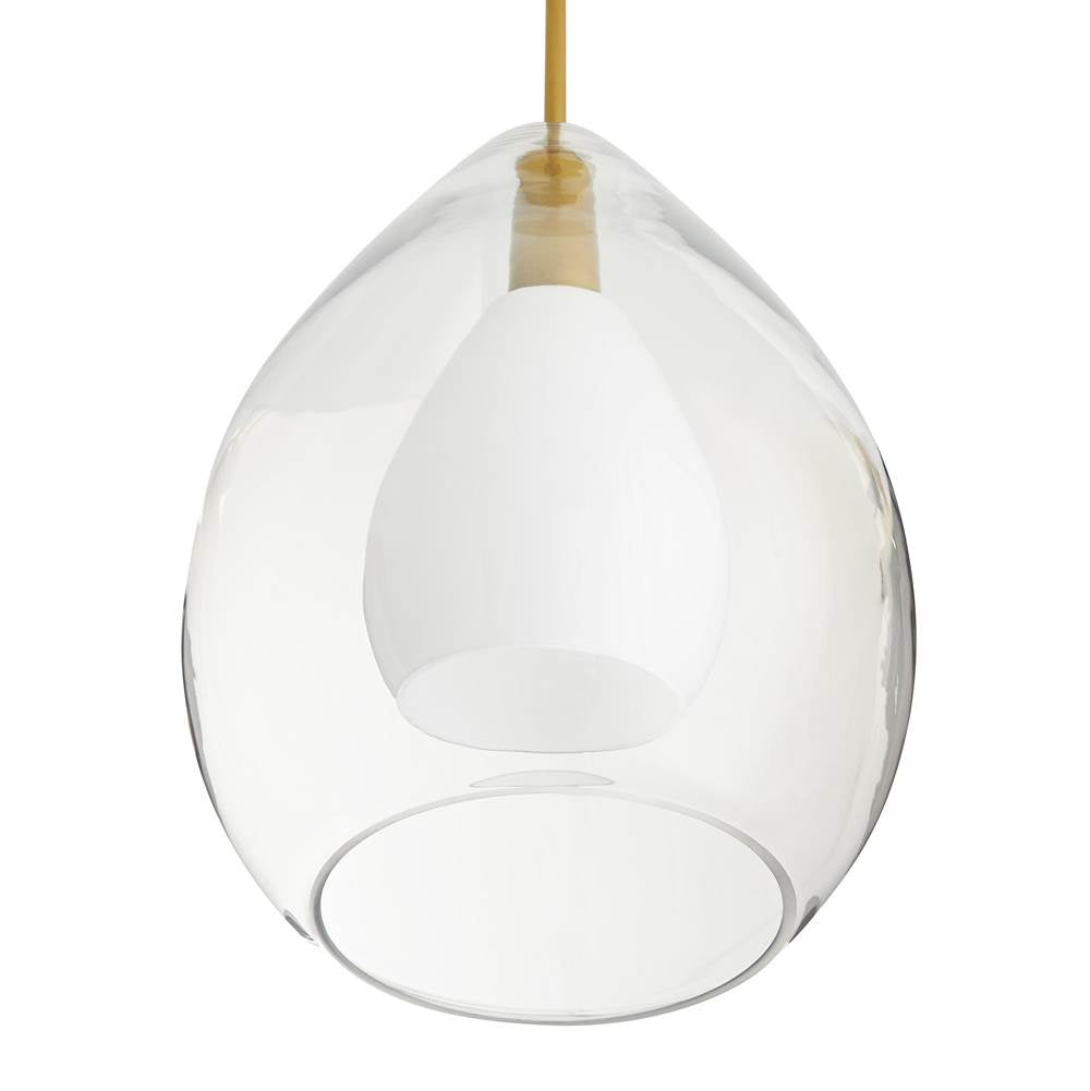 Arteriors Home 49098 Clear 1 Light/antique Brass/opal Glass/clear Glass Image 5