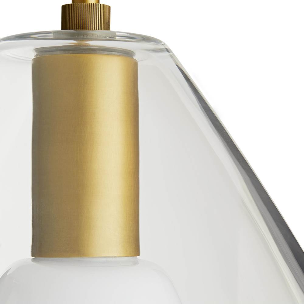 Arteriors Home 49098 Clear 1 Light/antique Brass/opal Glass/clear Glass Image 3