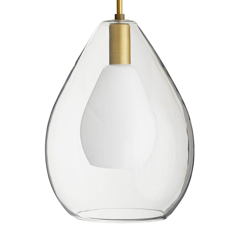 Arteriors Home 49098 Clear 1 Light/antique Brass/opal Glass/clear Glass Image 1