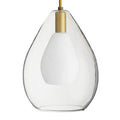 Arteriors Home 49098 Clear 1 Light/antique Brass/opal Glass/clear Glass Image 1