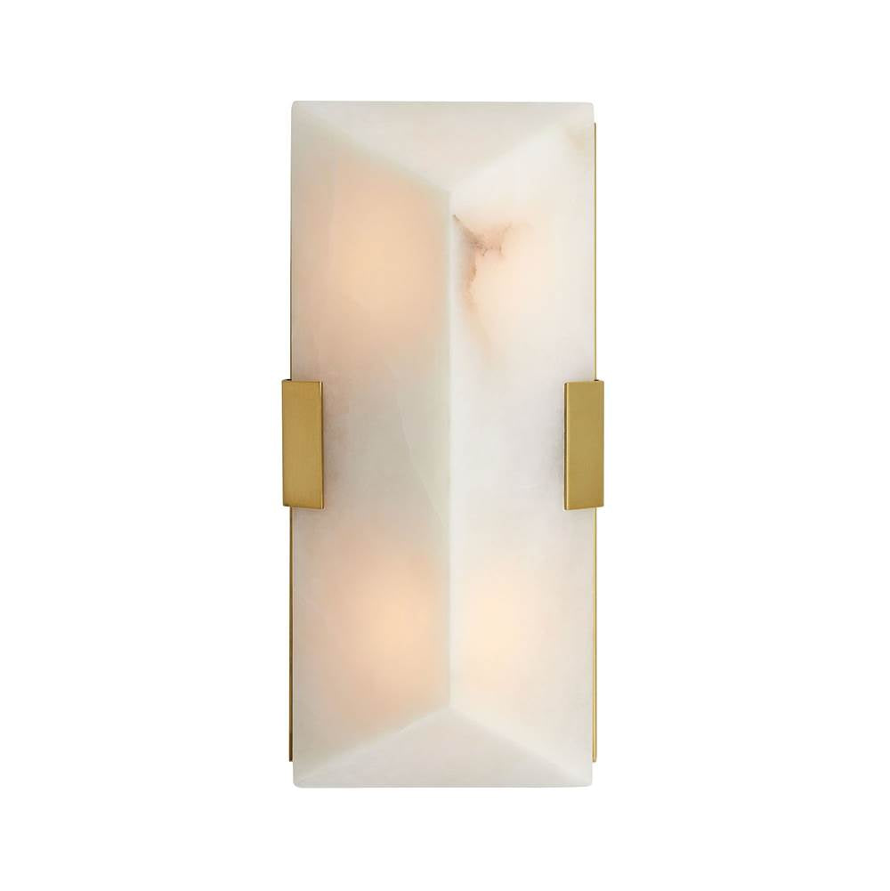 Arteriors Home  2 Light/ White Alabaster/antique Brass
