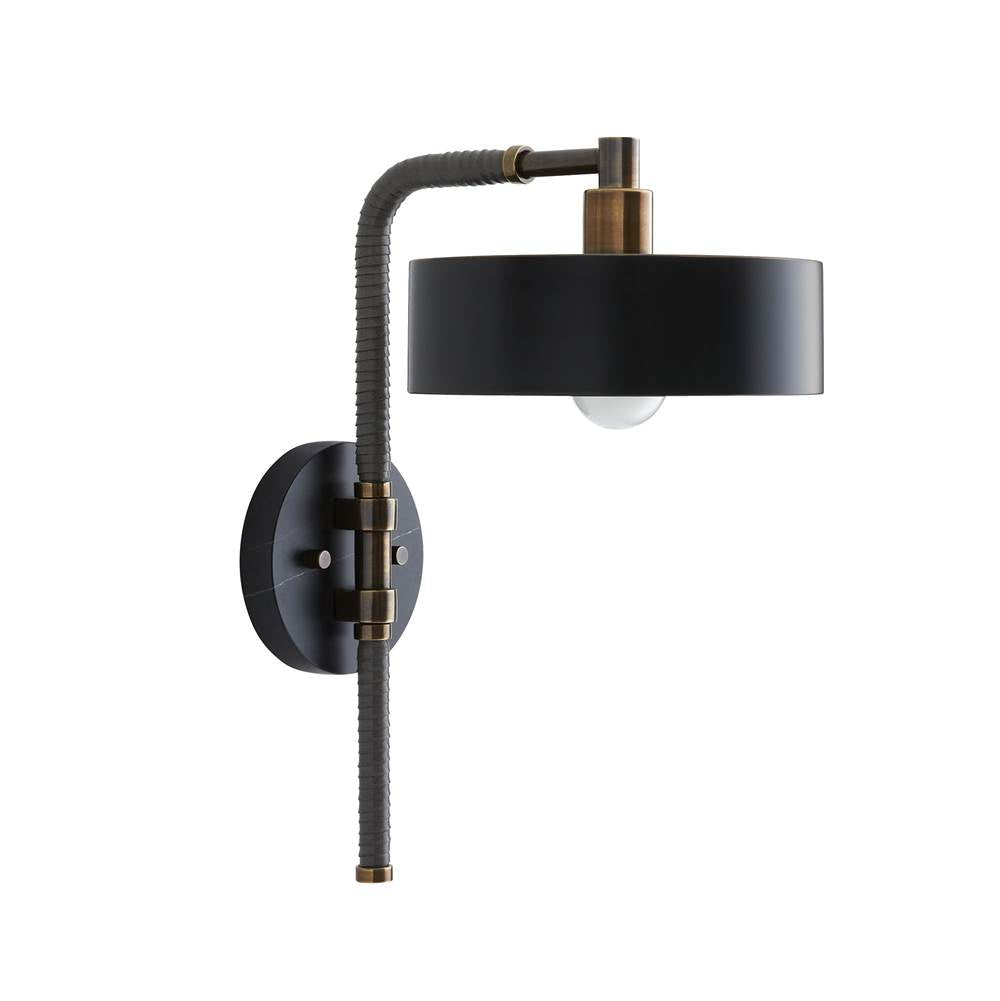 Arteriors Home 49175  1 Light/bronze/heritage Brass/gray Leather/black Marble Image 4