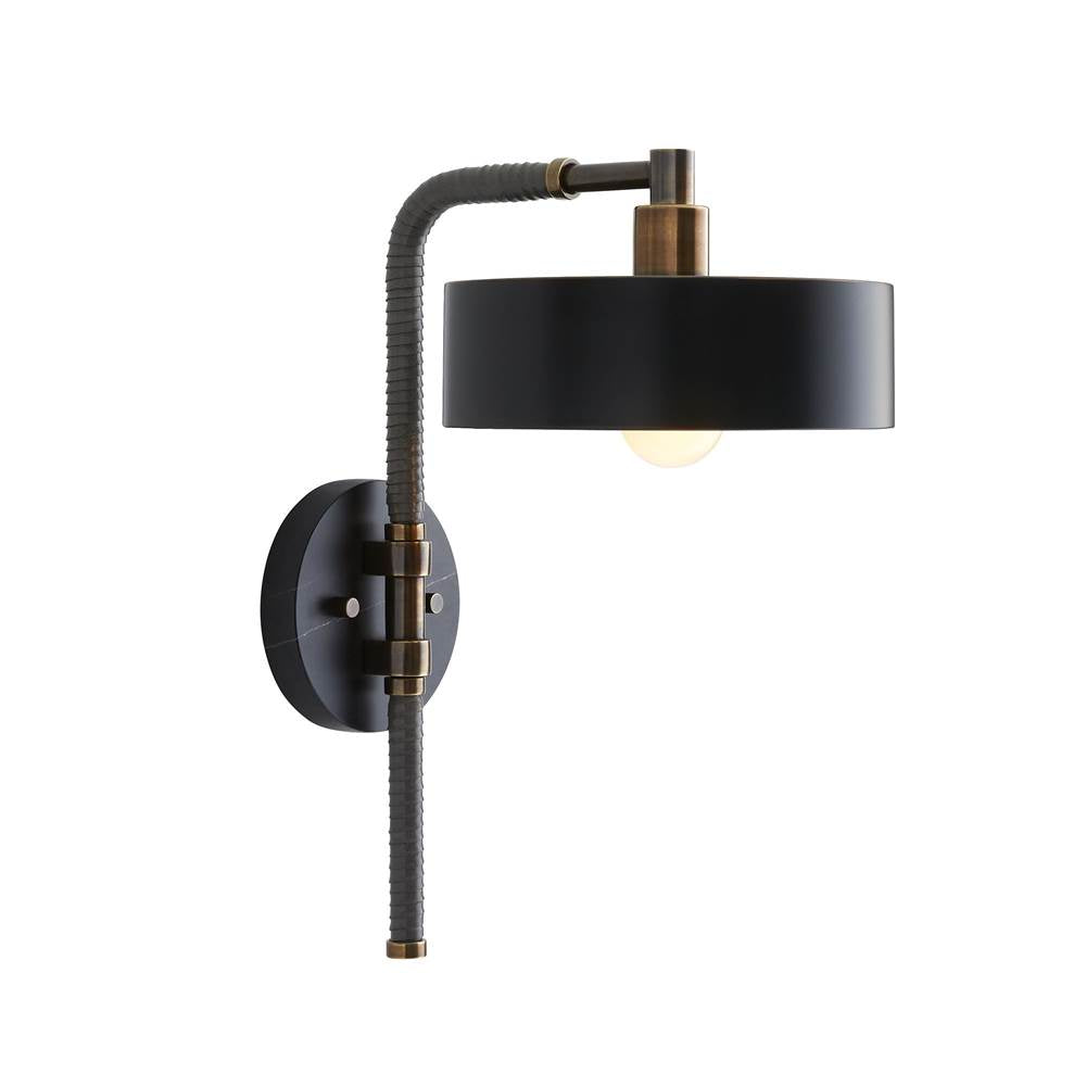 Arteriors Home 49175  1 Light/bronze/heritage Brass/gray Leather/black Marble Image 3