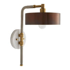 Arteriors Home 49176  1 Light/heritage Brass/antique Brass/cream Leather/white Marble Image 4