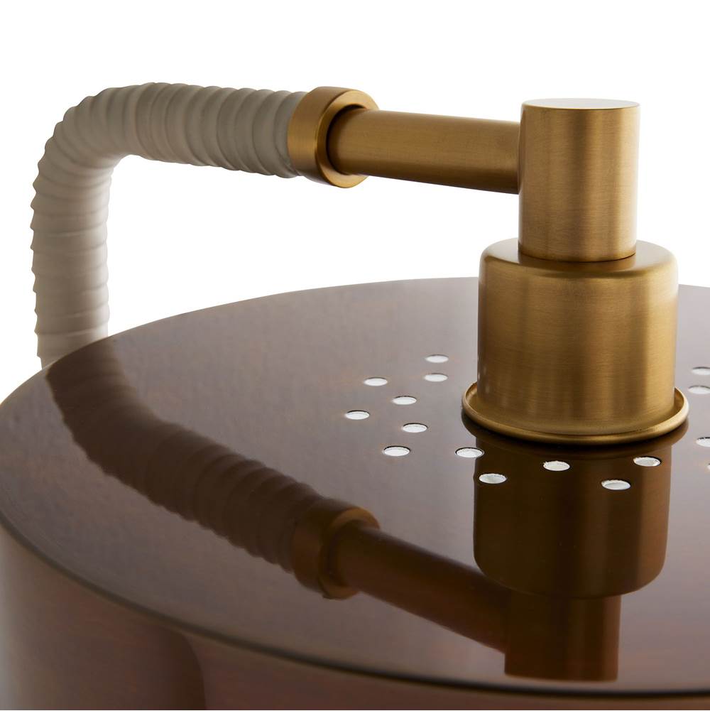 Arteriors Home 49176  1 Light/heritage Brass/antique Brass/cream Leather/white Marble Image 2