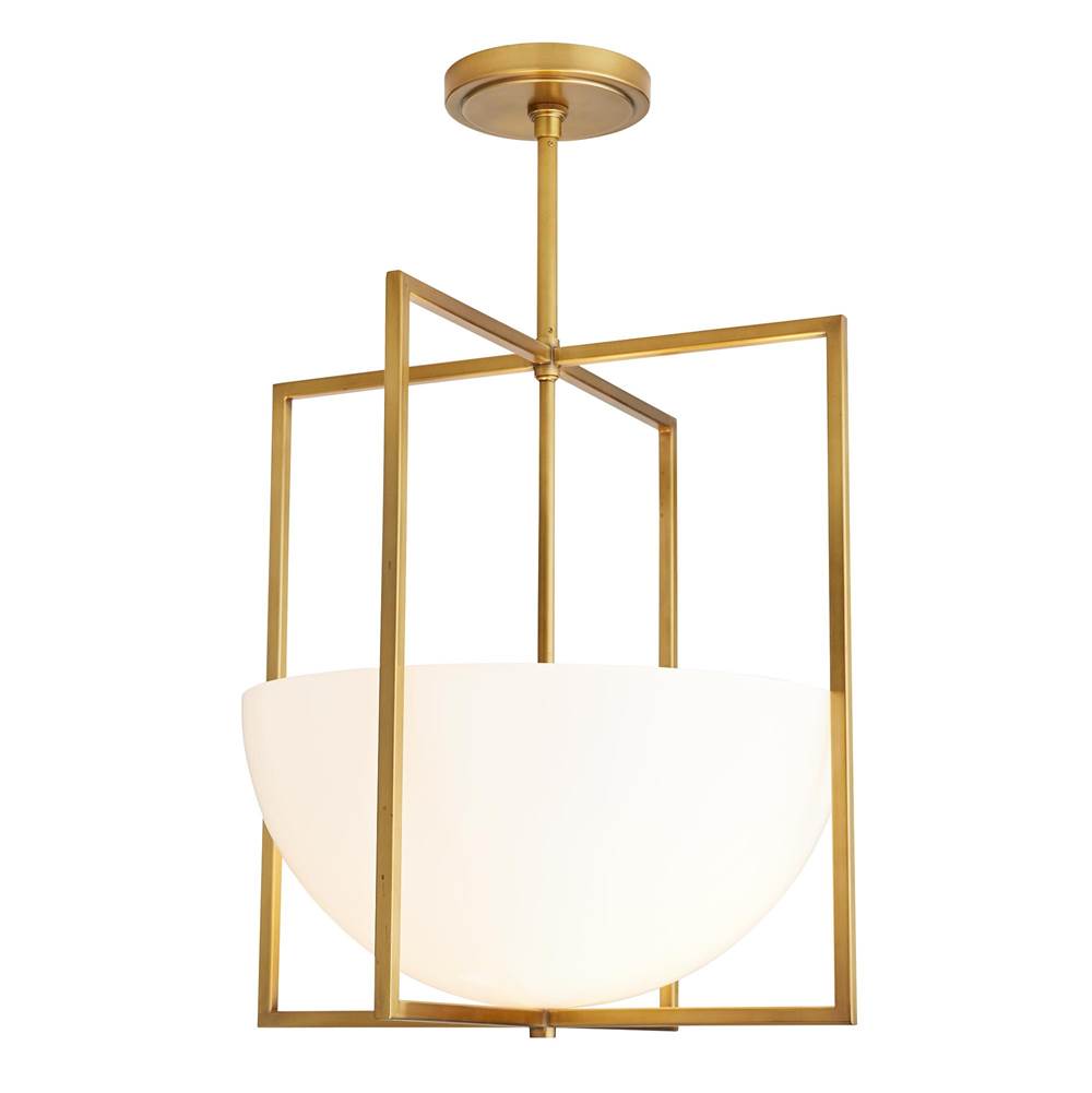 Arteriors Home  2 Light/antique Brass/opal Glass