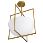 Arteriors Home 49177  2 Light/antique Brass/opal Glass Image 4