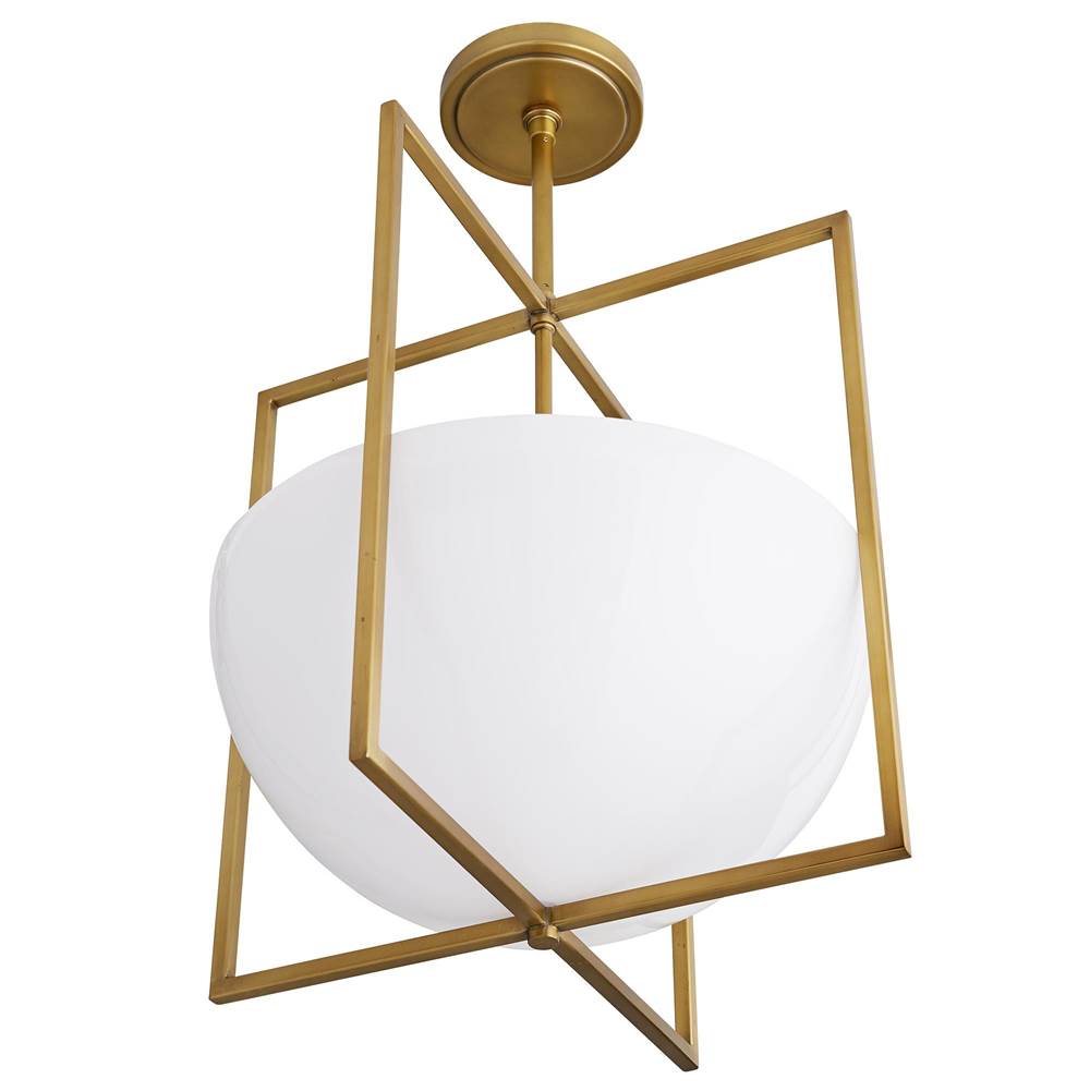 Arteriors Home 49177  2 Light/antique Brass/opal Glass Image 4