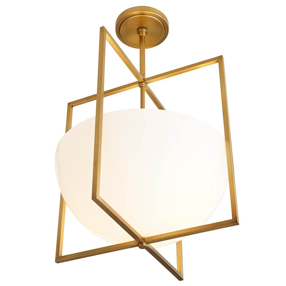 Arteriors Home 49177  2 Light/antique Brass/opal Glass Image 3
