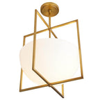 Arteriors Home 49177  2 Light/antique Brass/opal Glass Image 3