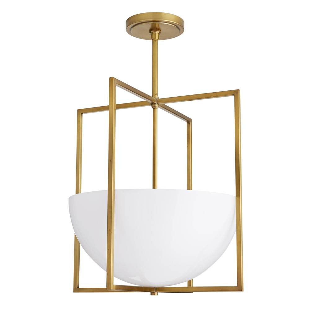 Arteriors Home 49177  2 Light/antique Brass/opal Glass Image 1