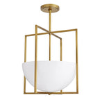 Arteriors Home 49177  2 Light/antique Brass/opal Glass Image 1