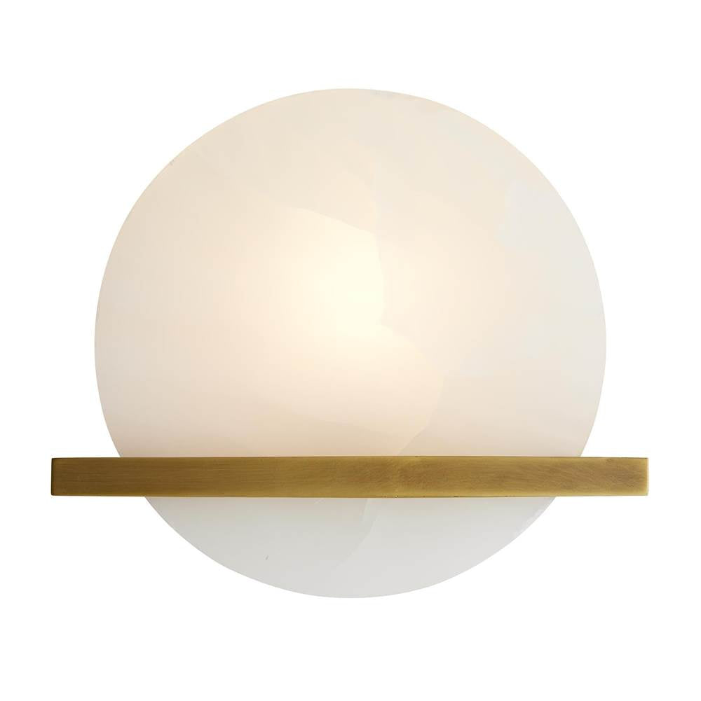 Arteriors Home  1 Light/white Onyx/antique Brass