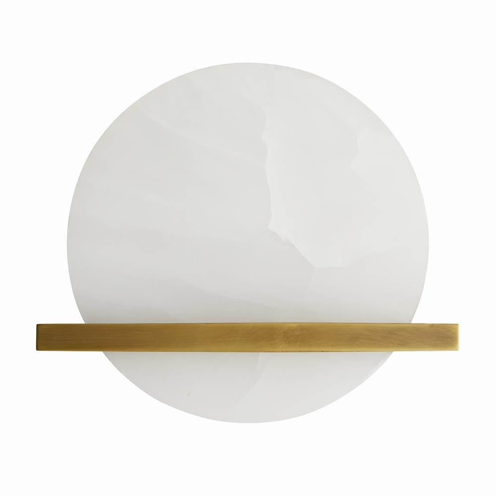 Arteriors Home 49240  1 Light/white Onyx/antique Brass Image 1