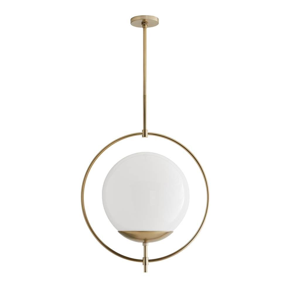 Arteriors Home 49330  1 Light/pale Brass/opal Glass Image 4