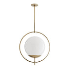 Arteriors Home 49330  1 Light/pale Brass/opal Glass Image 4