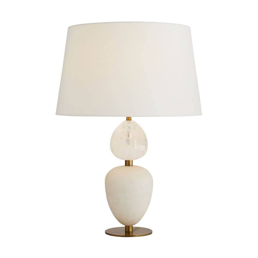 Arteriors Home  Snow Marble/opal Swirl Crystal/antique Brass